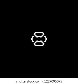 logo hexagon line
