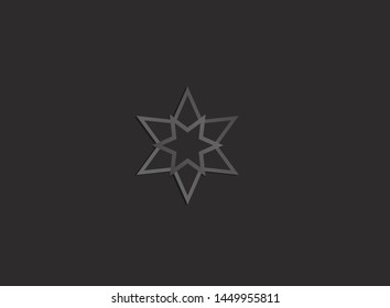 logo hexagon on black background, hexagon vector illustration.