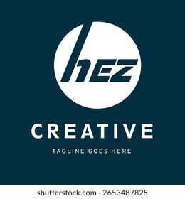 Logotipo HEZ, carta inicial HEZ creativa, diseño HEZ, caligrafía, símbolo, emblema, elegante, abstracto, marca de palabras, signo, arte, tipografía, moda