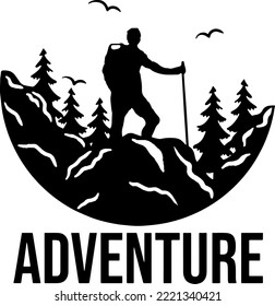 Logo Hiking Can be applied as stickers , picture books , etc