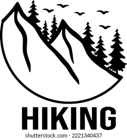Logo Hiking Can be applied as stickers , picture books , etc