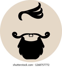 logo hipster barbershop cool vector portrait