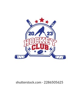 logo hockey sports vector illustration