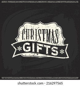 logo holiday christmas xmas antique chalk script stamp on a chalkboard logo holiday christmas laughing classic vacation star freeze scene new celebrating xmas ceremony dancing vintage letterhead medal