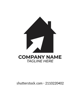 Logo home click vector illustration