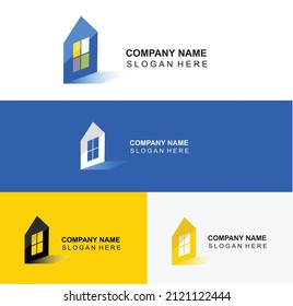logo hogar construcción acogedora hogar interior identidad empresa de negocios marca de fábrica