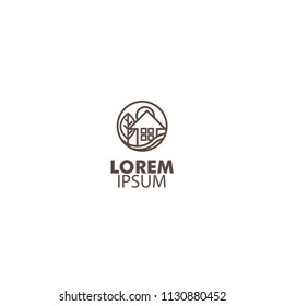 logo home improvement services, real estate, and property plug