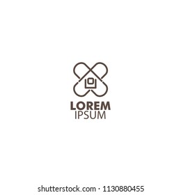 logo home improvement services, real estate, and property plug