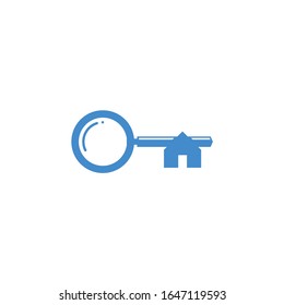 Logo home key security symbol vector