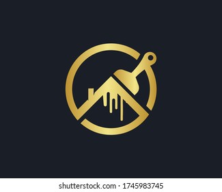 a logo of home paint