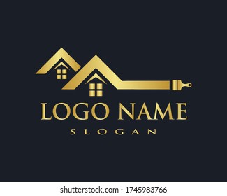 a logo of home paint