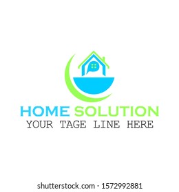 Logo home vektor a solution