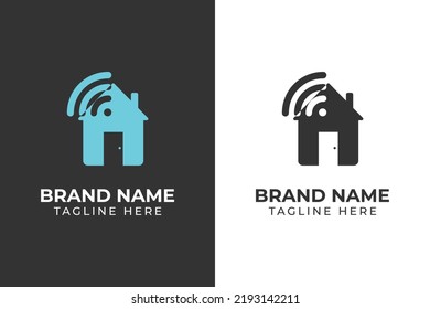 Logo-Home-WiTech-blaue Vorlage Design 