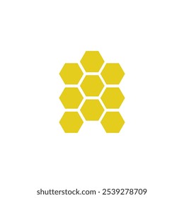 Logo honeycomb polygon with blank background