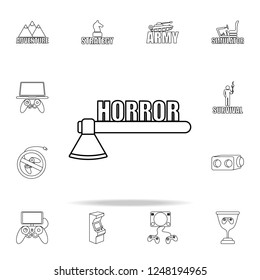 logo horror games icon. gaming icons universal set for web and mobile