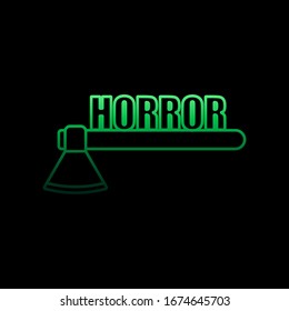 Logo juegos de terror icono nolan. Línea delgada simple, contorno vectorial de iconos de juegos para ui y ux, sitio web o aplicación móvil