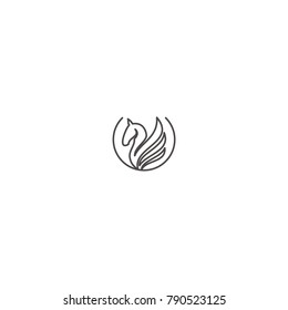 logo horse abstract