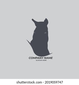 Logo horse head vector illustration, background