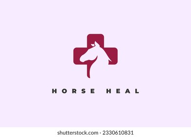 logo horse medical silhouette cross health cure veterinary