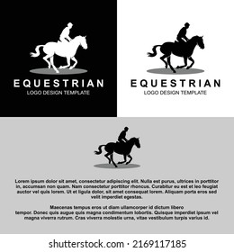 plantilla de caballo de logotipo vectorial editable