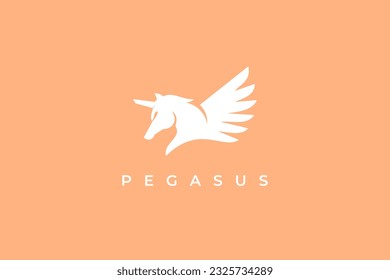 logo horse wing pegasus kirin silhouette mythical creature