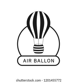 logo hot air ballon vector