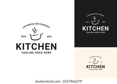 Logo of hot pot logo for restaurant design vector template illustration