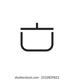 Logo hot pot unique design minimalist line stroke with blank background