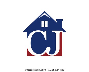 Logo house building with initial letter DK