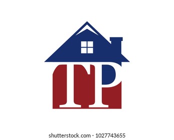 Logo House Building With Initial Letter TP