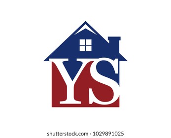 Logo house building with initial letter YS