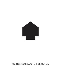 Logo house cursor minimalist design with blank background