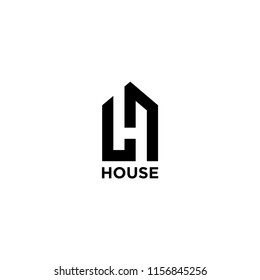 Logo house on isolated white background