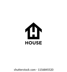 Logo House On Isolated White Background Stock Vector (Royalty Free ...