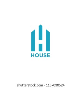 Logo house on isolated white background