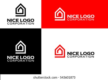 Logo House And Real Estate, Creative And Modern Template