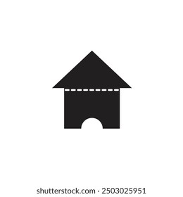 Logo house ticket unique design with blank background