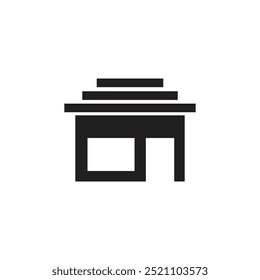 Logo house unique design with blank background