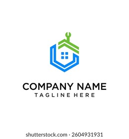 logo house with windows inside