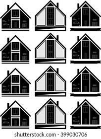 The logo of the house.Vector illustration emblem