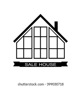 The logo of the house.Vector illustration emblem