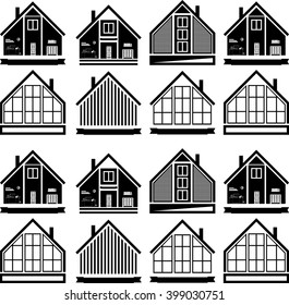 The logo of the house.Vector illustration emblem