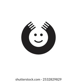 Logo hug black design with blank background