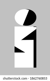 logo of i hugging in black and white