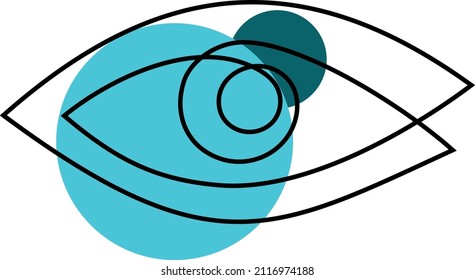 logotipo, icono de ojo humano con una línea de pupila