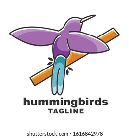 logo hummingbird colibri bird design icon silhouette vector animals 