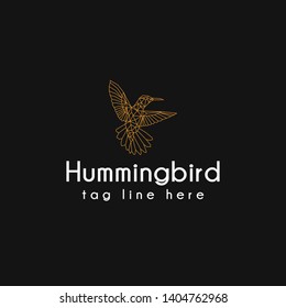 logo of hummingbird with polygonal style