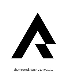Logo huruf R atau A. Logo ikon huruf awal AR RA inisial kreatif modern yang unik