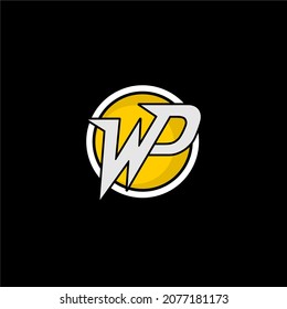 logo hurup WP sederhana. vector ilustrasi untuk logo usaha atau icon