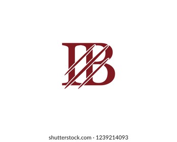 the logo of the IB letter with the style of scratching the incision